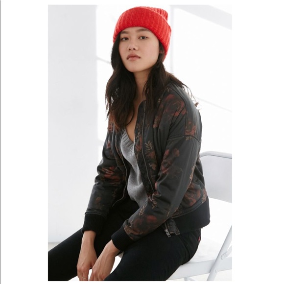 Urban Outfitters Jackets & Blazers - Urban Outfitters Floral Utility Bomber